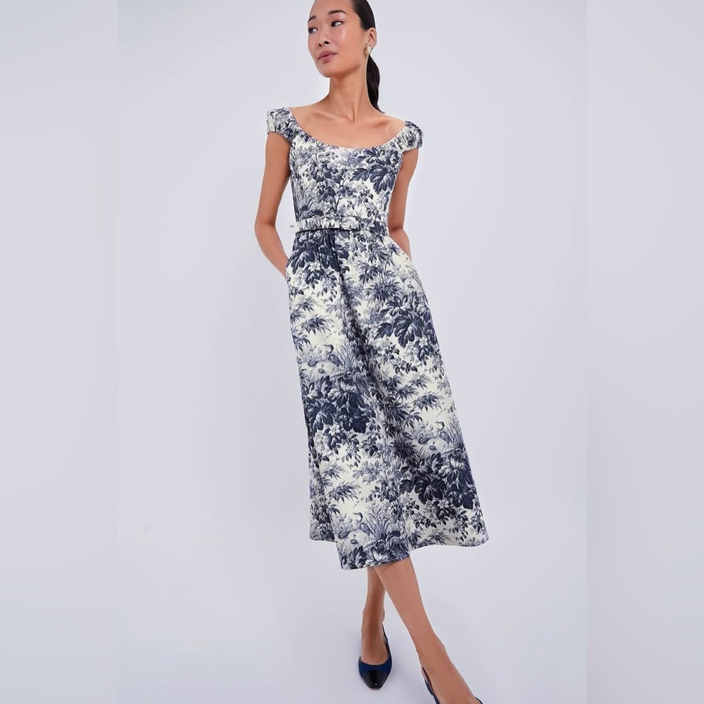 NWT Tuckernuck Navy Cypress Toile Eira Dress